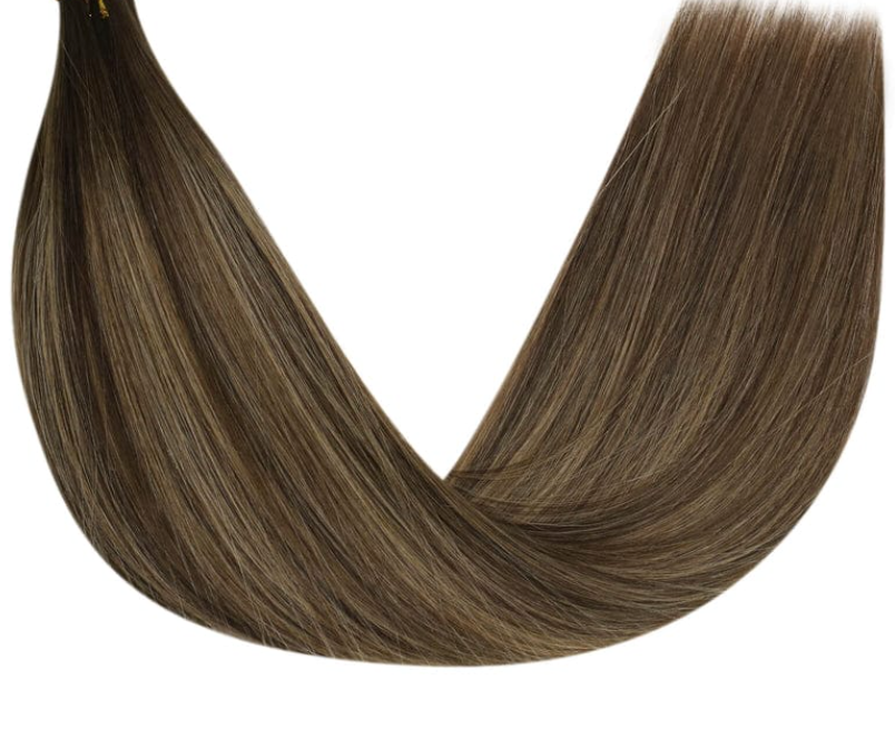 #P1B/8C Highlighted Brown Straight Weave Extensions