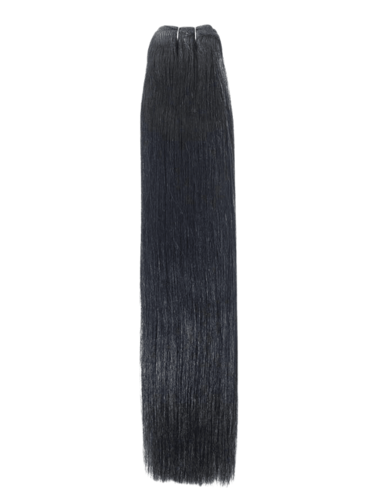 1 Jet Black Straight Weave Extensions - Mibella Hair