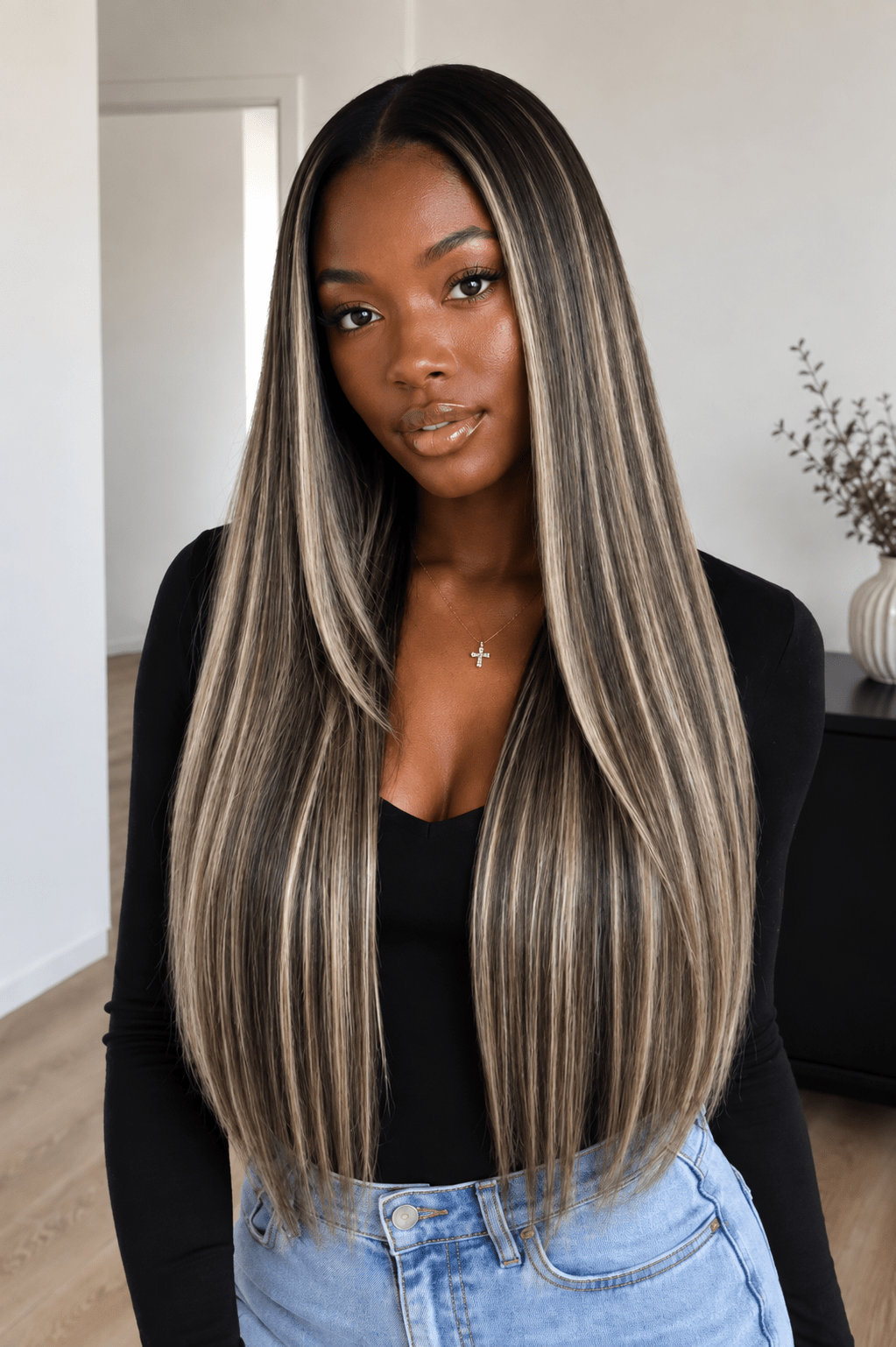 #P1B/613 Highlighted Straight Weave Extensions - Vietnamese Hair