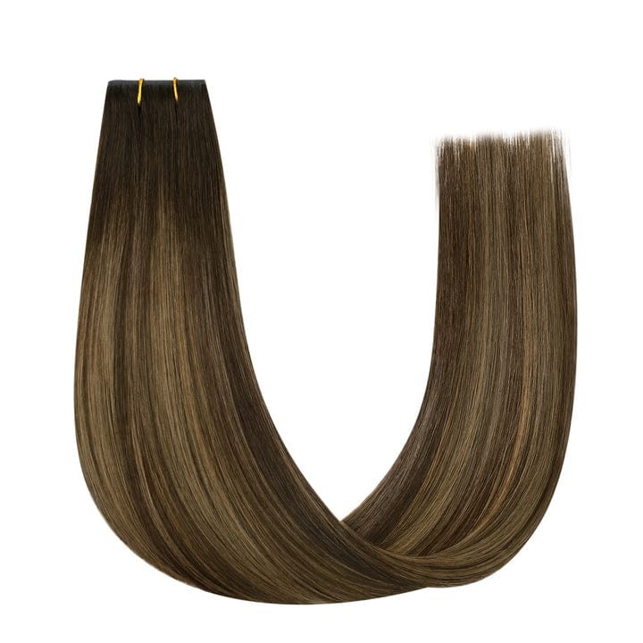 #P1B/8C Highlighted Brown Straight Weave Extensions