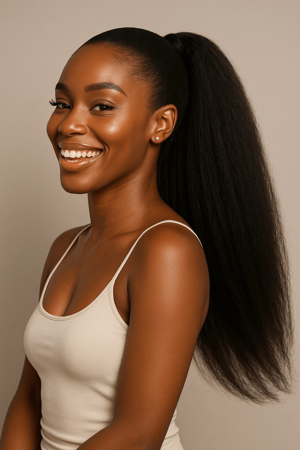 Kinky Straight - Ponytail Extensions - Mibella Hair