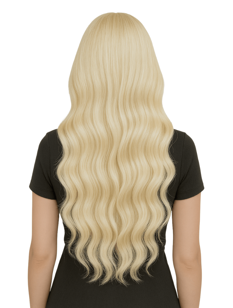 60 Platinum Blonde Straight Weave Extensions - Mibella Hair