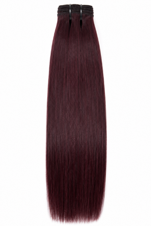 #99J Dark Burgundy Straight Weave Extensions