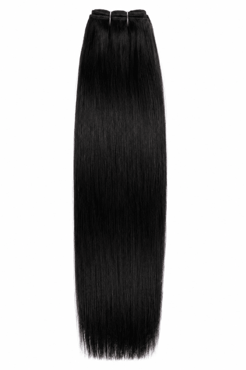 1 Jet Black Straight Weave Extensions - Mibella Hair