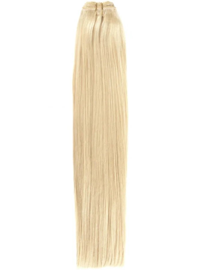 60 Platinum Blonde Straight Weave Extensions - Mibella Hair