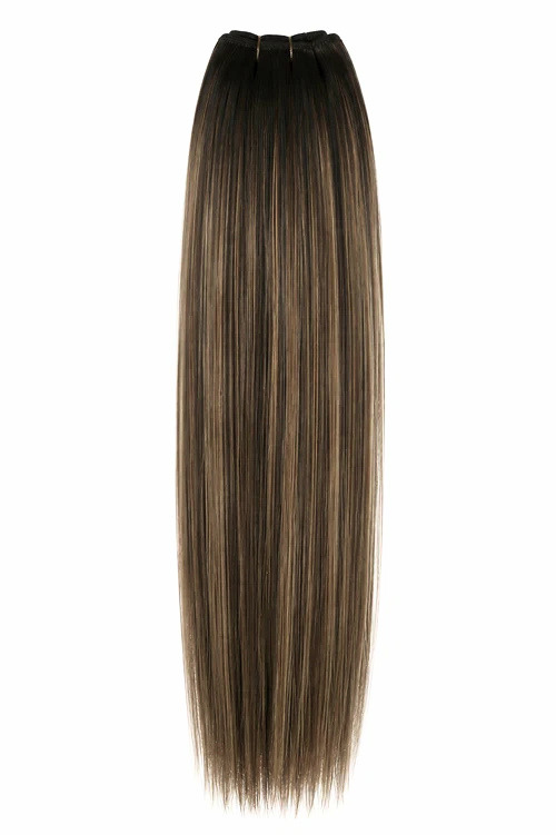 #P1B/8C Highlighted Brown Straight Weave Extensions