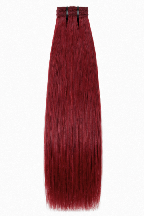Cherry Red Straight Weave Extensions