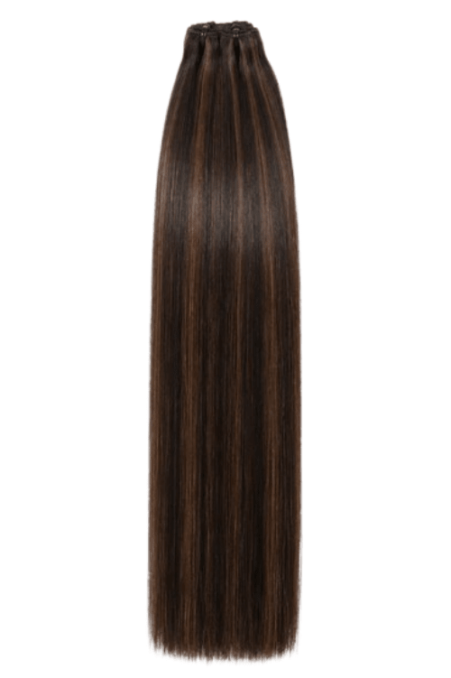 P1B/30C Highlighted Brown Straight Weave Extensions - Mibella Hair