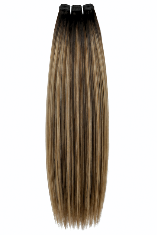 #P1B/8C Highlighted Brown Straight Weave Extensions